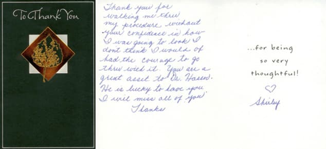 Thank you card