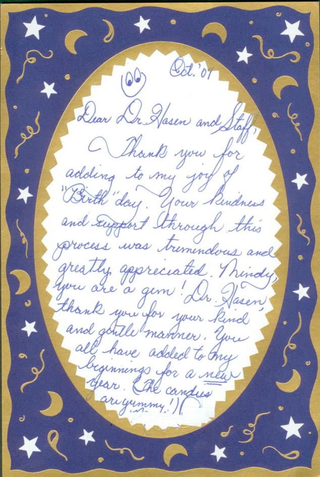 Thank you card