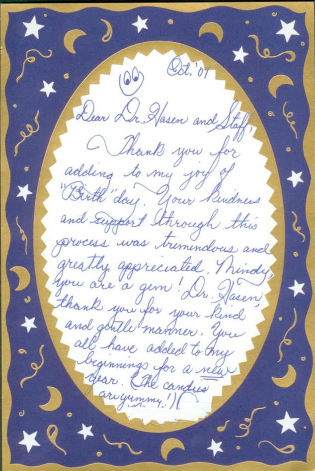 Thank you card