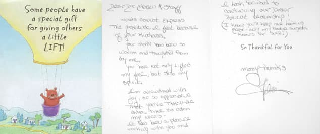 Thank you card