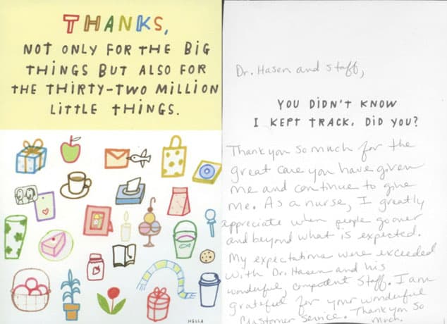 Thank you card