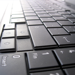 close-up of laptop keyboard