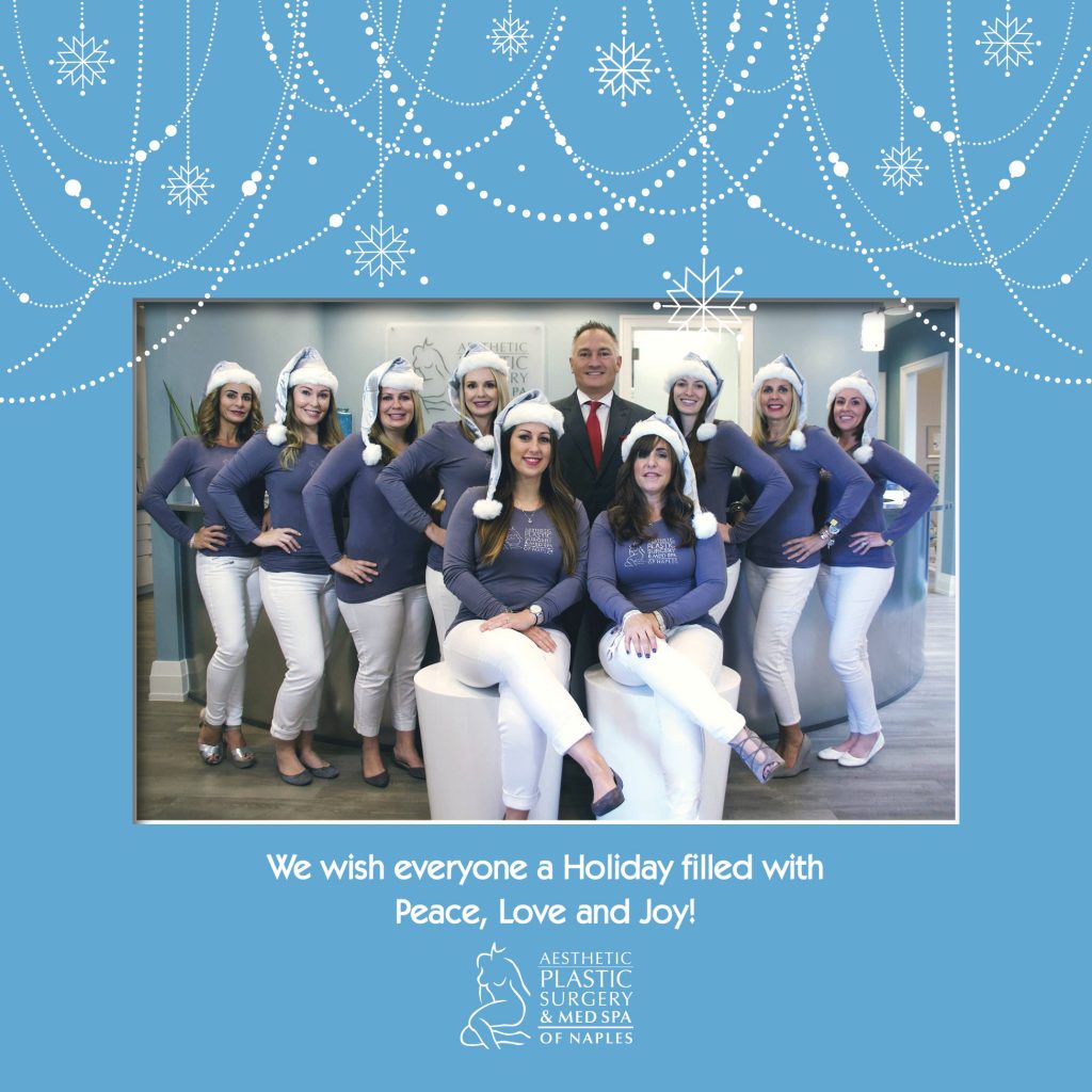 Happy Holiday card from Aesthetic Plastic Surgery and Med Spa