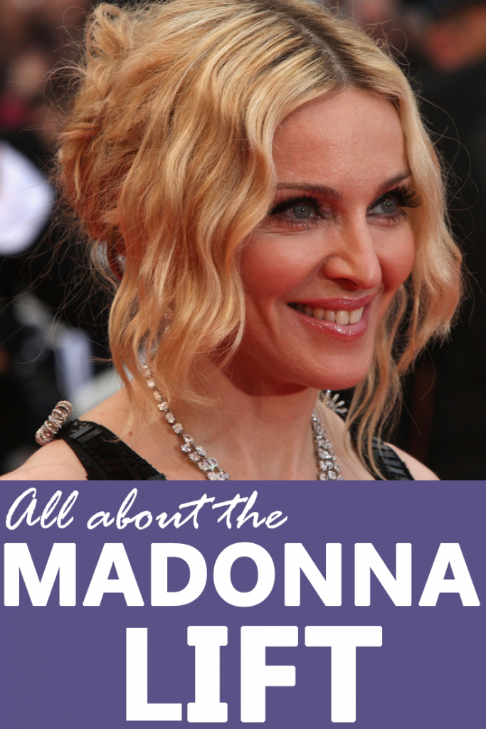 Learn about the latest non-surgical eyelid lift alternative, aka the "Madonna Lift."
