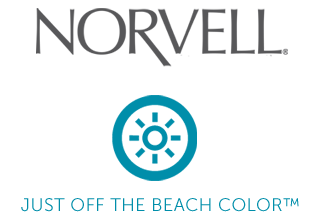 Norvell Just off the beach color logo