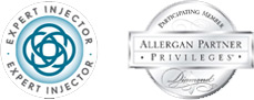 Expert Injector badge and Allergan Partner badge