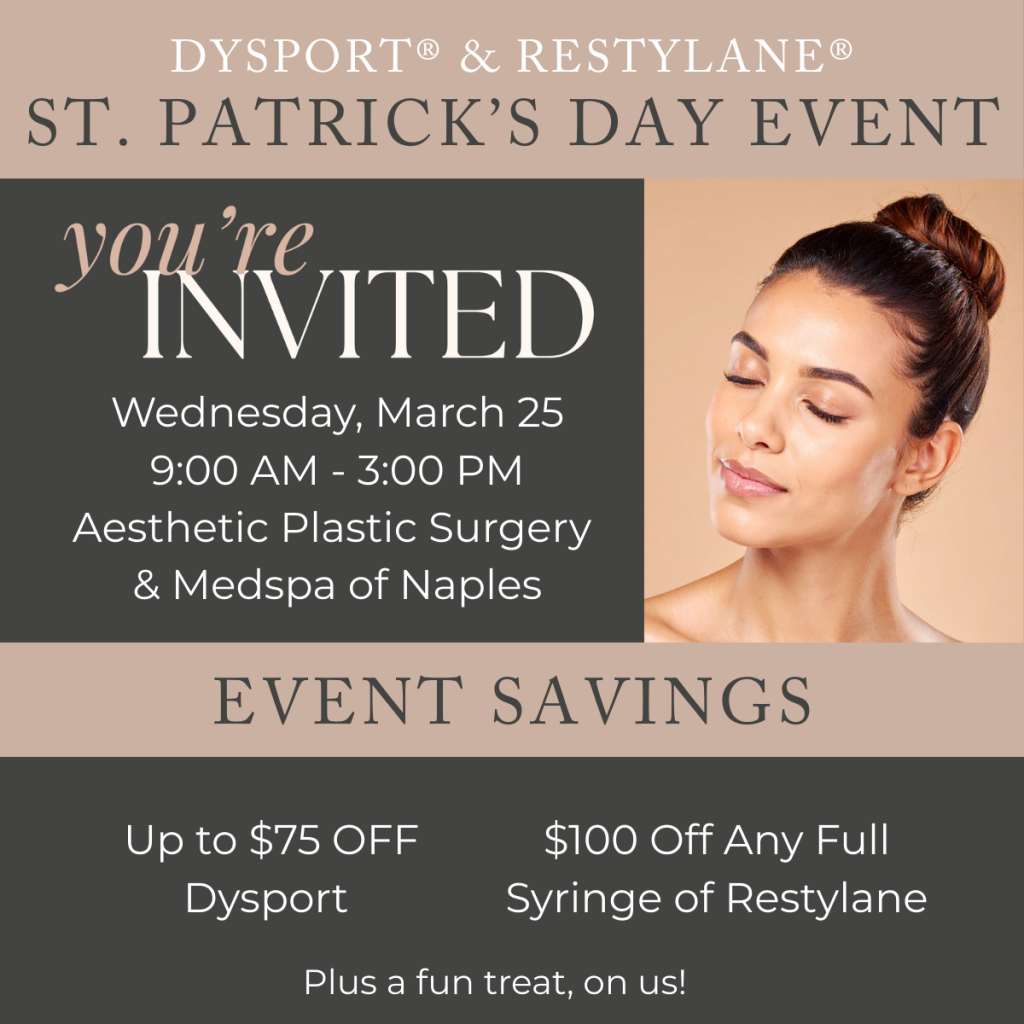 Dysport & Restylane Event on Wednesday, March 25 from 9 AM to 3 PM. Enjoy exclusive event savings and a fun treat, on us!