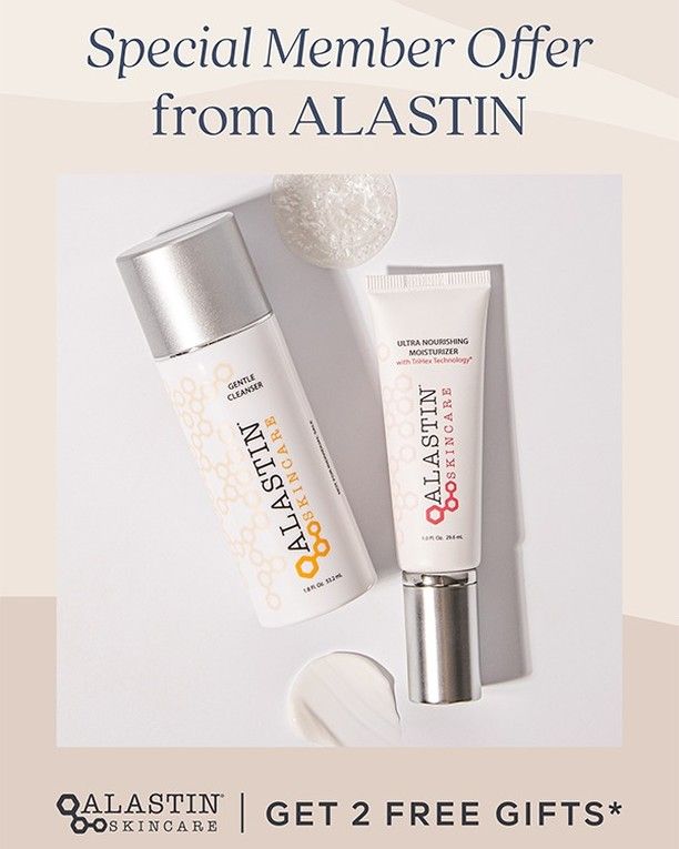 Hello Summer, hello glowing skin. Take your routine up a notch with ALASTIN® Skincare. Their proprietary TriHex Technology® is specifically engineered to help clear out old, dammaged collagan and elastin while supporting the skins's natural ability to produce new collagen and elastin. 

Today until June 25th, receive a FREE Ultra Nourishing Moisterizer (travel size) and a FREE Gentle Cleanser (travel size) plus free shipping with your $150+ purchase. 

Its easy to redeem this special member offer 1. go to www.ALASTIN.com 2. click the offer bar, 3. select Kent V. Hasen MD as your provider and 4 select your products for purchase to receive your FREE bonus gifts with purchases—day or night online. Call 239.262.5662 for more details.