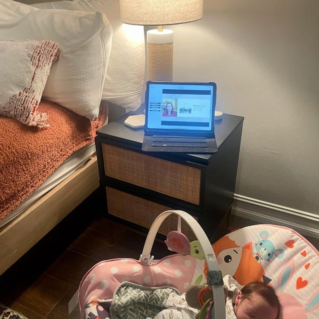 Brandie & baby Tessa on with @galderma webinar 🤩 Even when Brandie is on maternity leave she is still doing what she does best! Learning & discussing with Galderma as she comes up on her SIXTH YEAR as a Galderma educator & trainer 😍